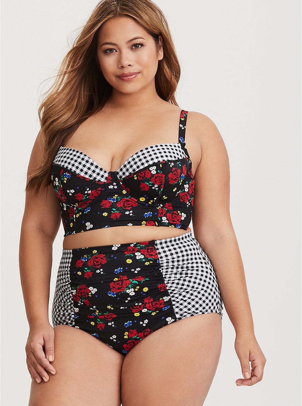 Torrid outlet gingham swimsuit