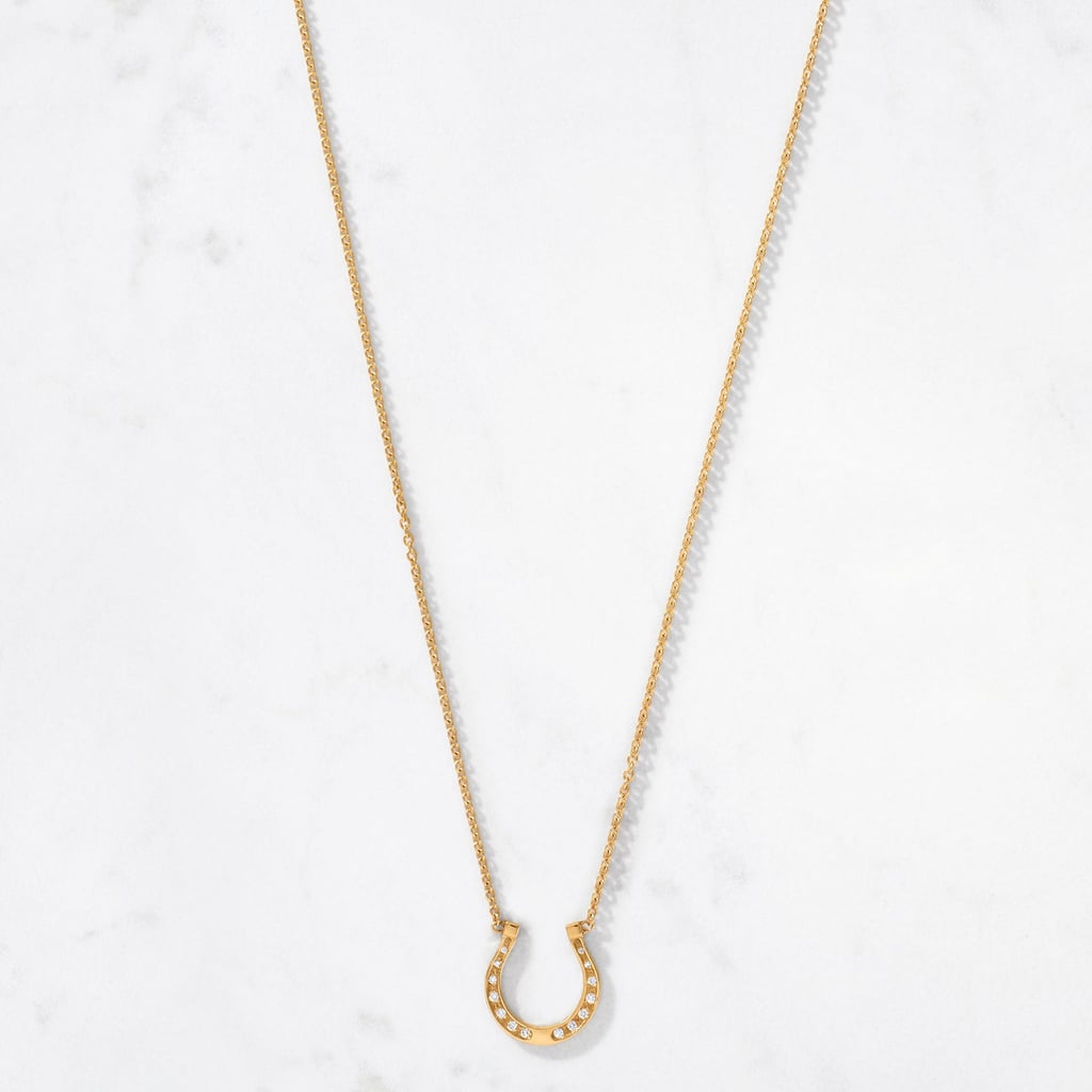 Golden Horseshoe Diamond Necklace