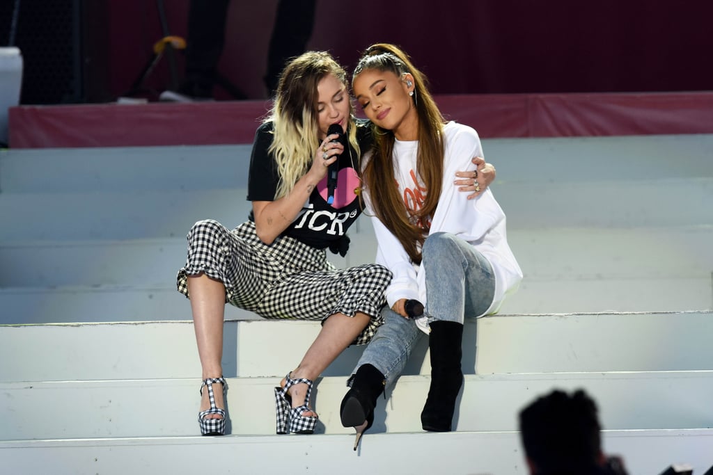 Miley Cyrus and Ariana Grande Promote Their New Singles