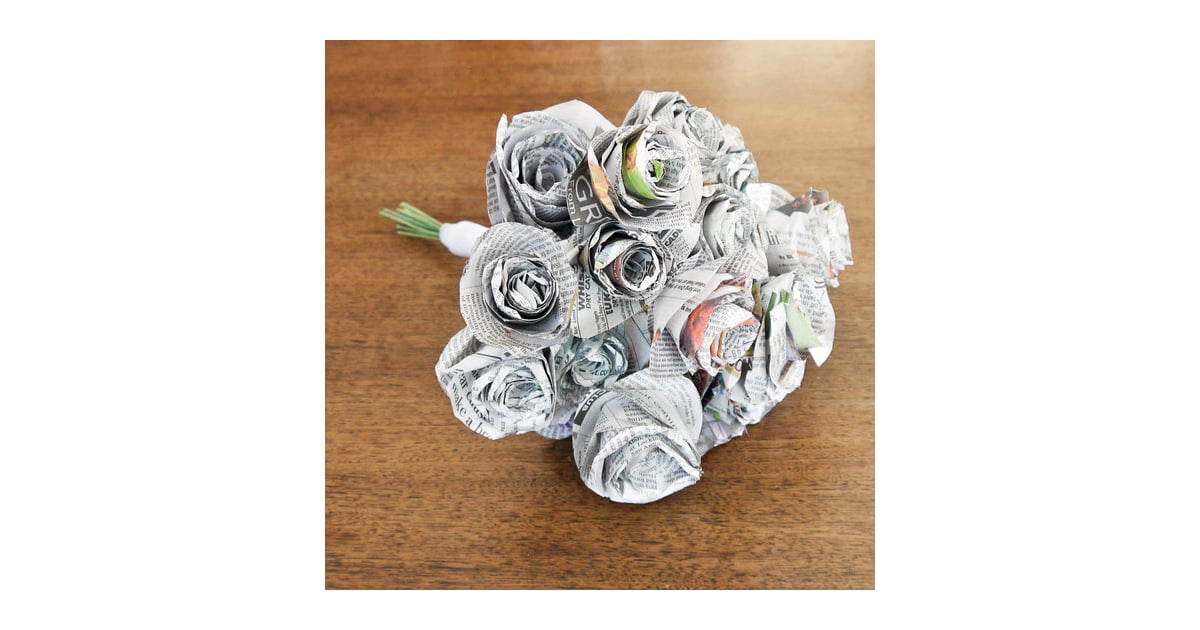 Newspaper Bouquet EcoFriendly Wedding DIYs POPSUGAR Smart Living Photo 13