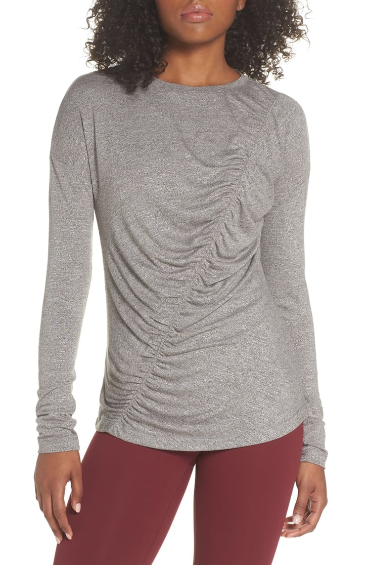 Zella So Graceful Ruched Tee Best LongSleeved Workout Tops