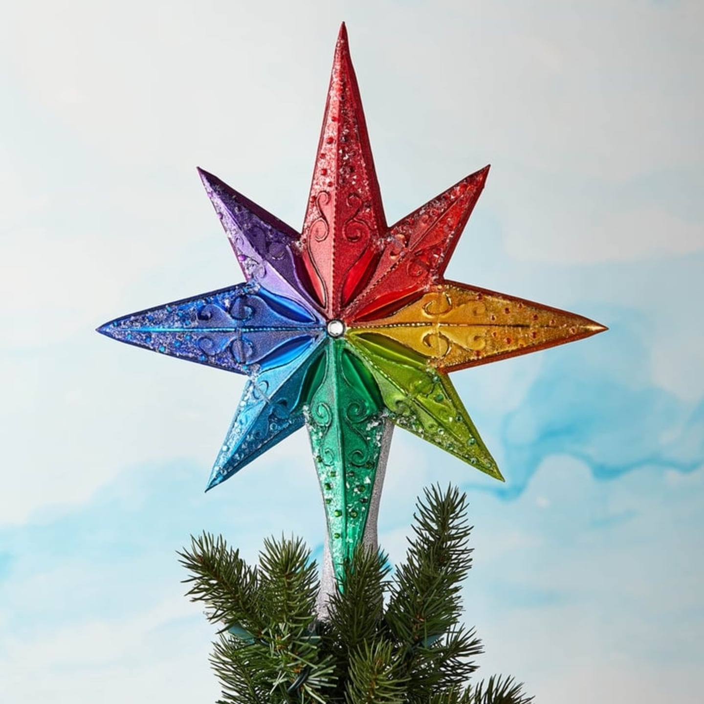 GuassLee Store Christmas Iridescent Snowflakes, 17 Rainbow Christmas  Decorations That Will Bring Colourful Holiday Cheer to Your Home
