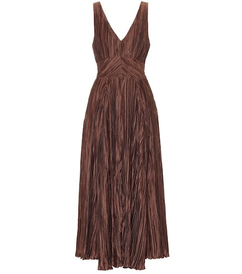 Cult Gaia Angela Ruched Satin Maxi Dress