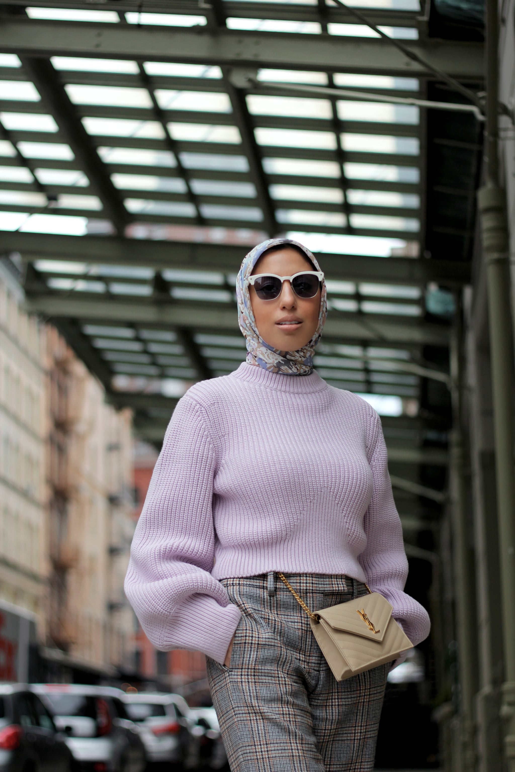 Cropped Mock Neck Sweater ($85) | Now THIS Is How a Pro Styles a Hijab For  Fashion Week | POPSUGAR Fashion Photo 18