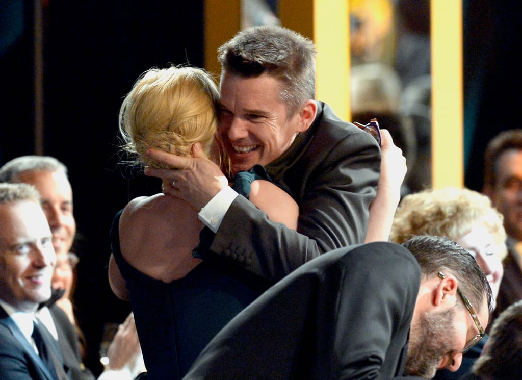 Ethan Hawke congratulated Patricia Arquette on her win for Boyhood.