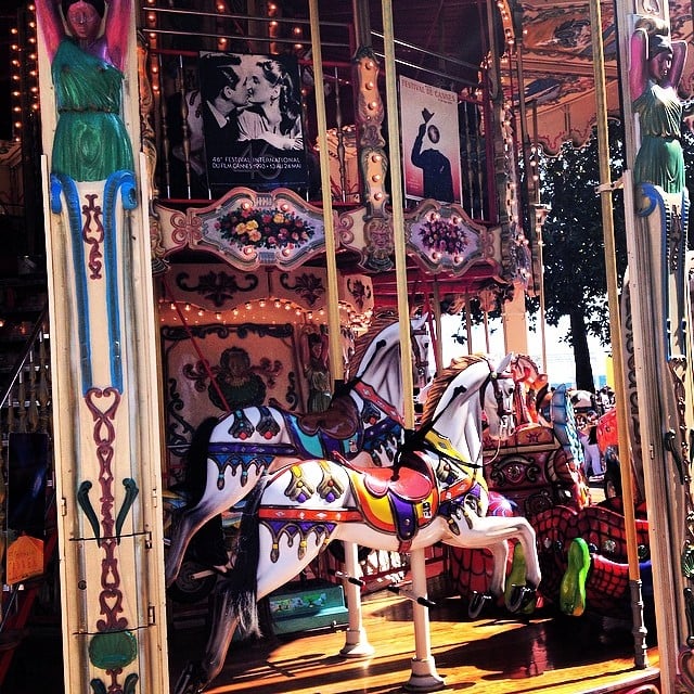 We walked by this charming carousel, just across the street from the Palais des Festivals, each morning on our way to the center of town.