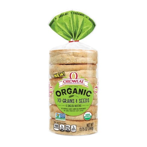 Oroweat Organic 22 Grain & Seeds English Muffins