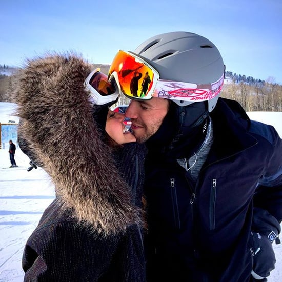 Nina Dobrev and Austin Stowell Kiss in the Snow Picture