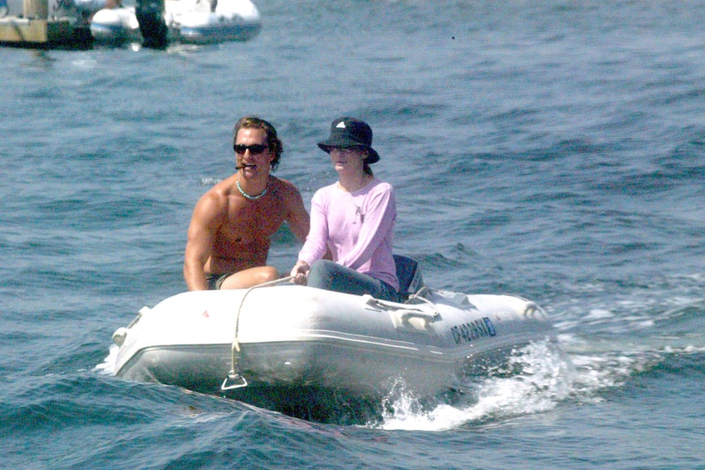 Then-couple Matthew McConaughey and Sandra Bullock spent a sweet day boating around Marina Del Rey in 2003.