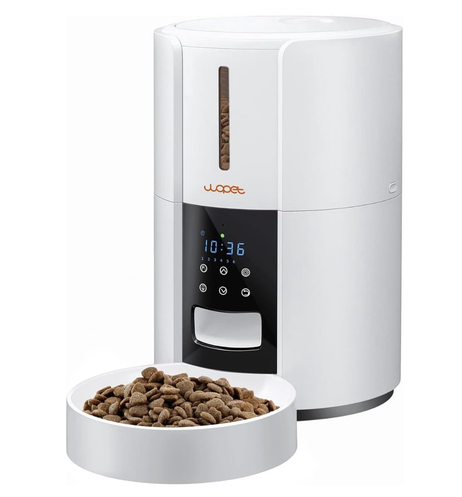 WOPET Automatic Feeder ($25) 
Tired of getting woken up like clockwork by pets who need to be fed now? This feeder allows you to schedule up to four feeding times per day all while controlling the amount and even gives you the option to record a message that can be played with each feeding.