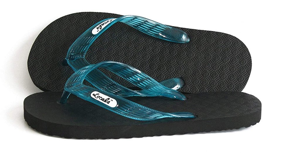 Locals Black with Turquoise Strap Slipper