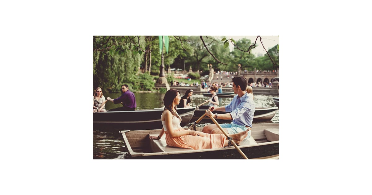 Take A Rowboat For A Spin Spring Engagement Shoot Pictures Popsugar 