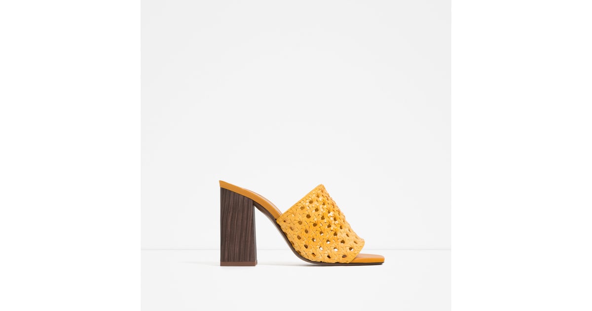 braided heels zara