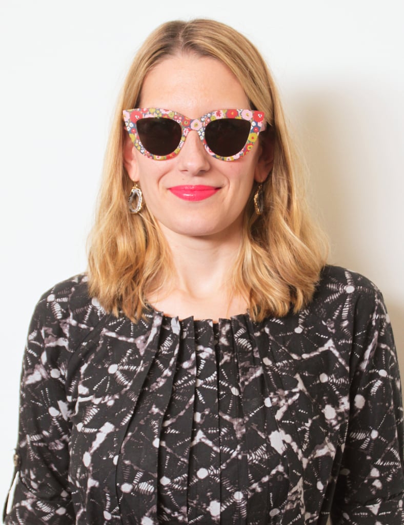 If you're a veteran of the pointed cat eye, then take things one step further with these floral frames from Kate Spade Saturday ($70). We amped up the bold look with Bite Lipstick in Coral ($24).