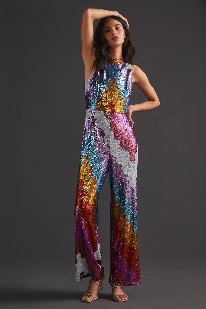 NYE Necessity: Abstract Sequined Jumpsuit
