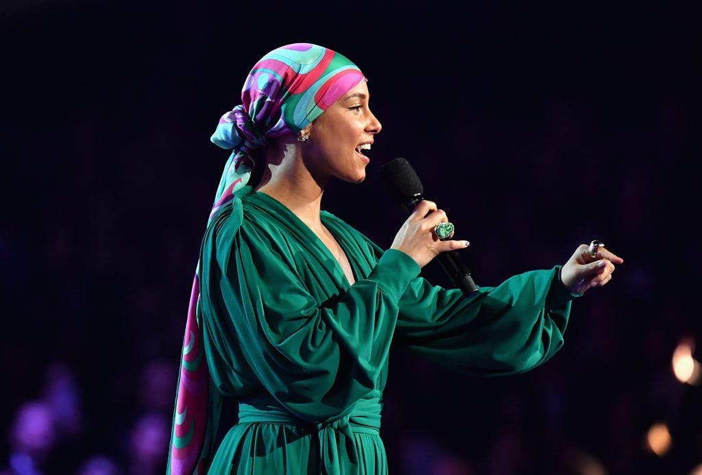 Alicia Keys's Hair Wrap at 2019 Grammys