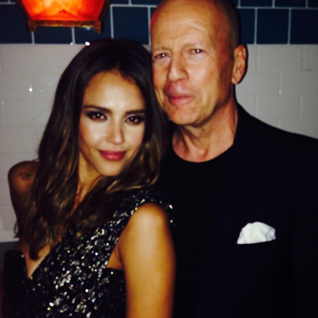 Jessica Alba took a photo with Bruce Willis. 
Source: Instagram user jessicaalba