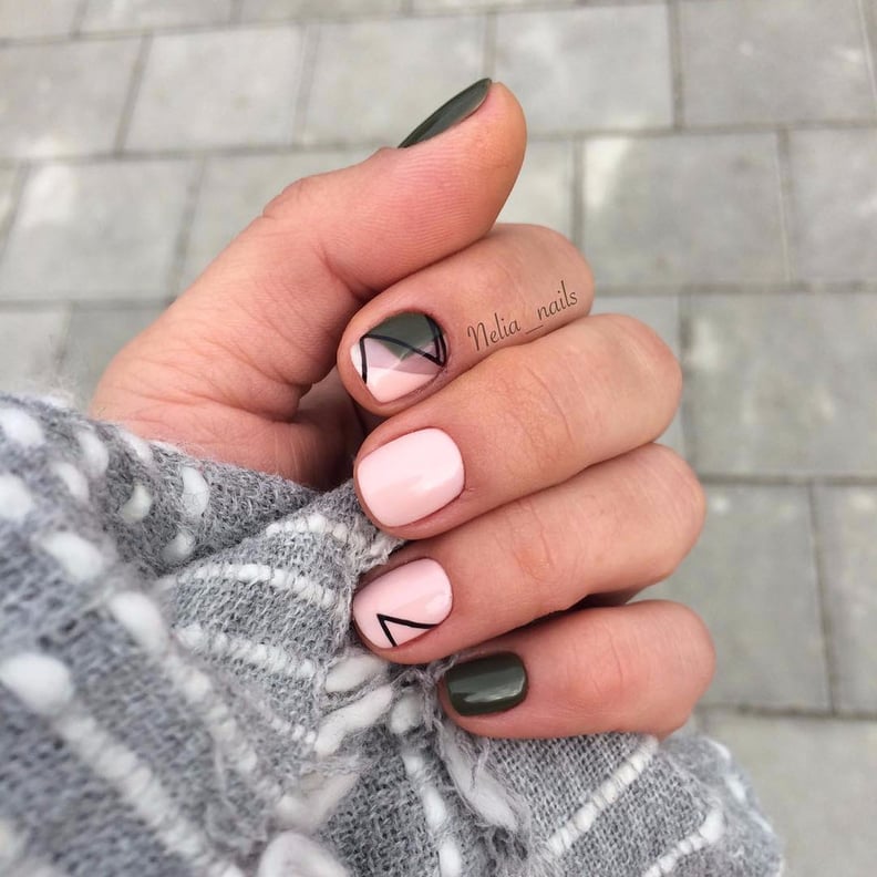 Bold Geometric Acrylic Nail Designs