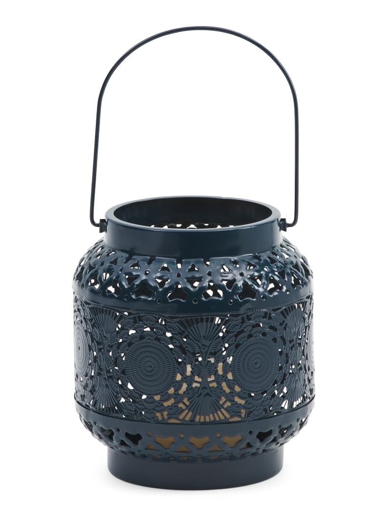 Pierced Metal Led Lantern