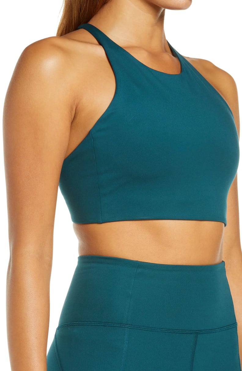 A High Neck Bra: Girlfriend Collective Topanga Sports Bra