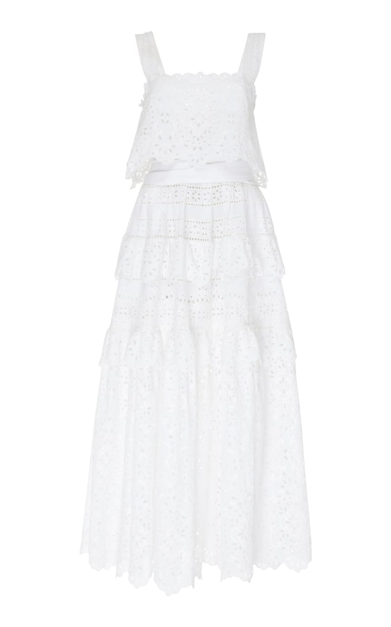 Elie Saab Crochet Lace Midi Dress