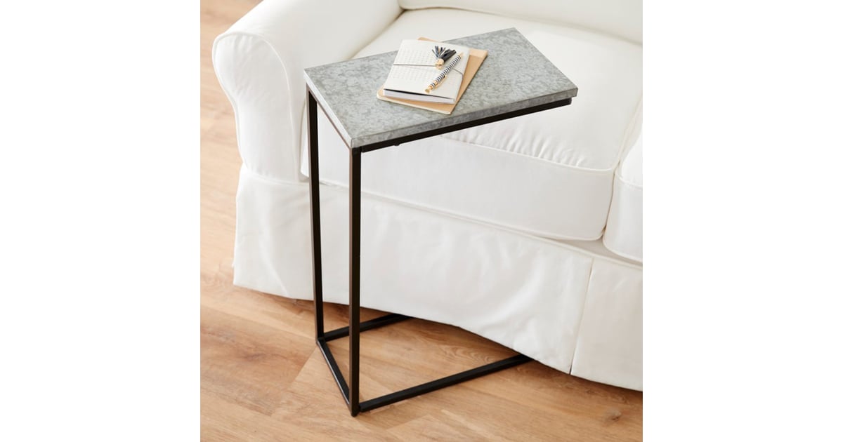 Galvanized CTable Best SmallSpace Furniture From Pier 1 POPSUGAR