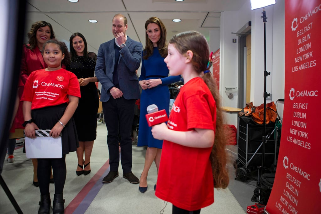 Kate Middleton Blue Jenny Packham Dress in Northern Ireland