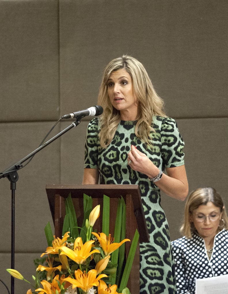 Queen Maxima's Leopard Print Dress