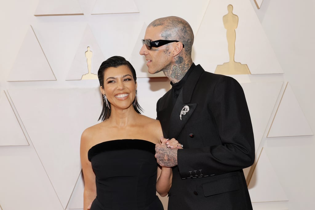 Kourtney Kardashian and Travis Barker at the 2022 Oscars