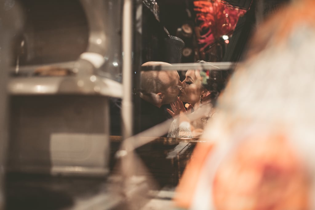 Couple's Engagement and Wedding Photos at Cracker Barrel