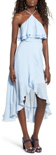 Dee Elly Ruffle Halter Midi Dress