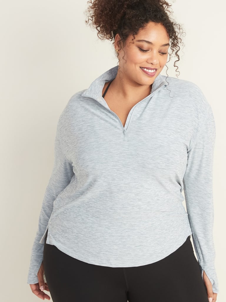 Old Navy Breathe On Plus-Size 1/4-Zip Pullover | Best Plus-Size Workout ...