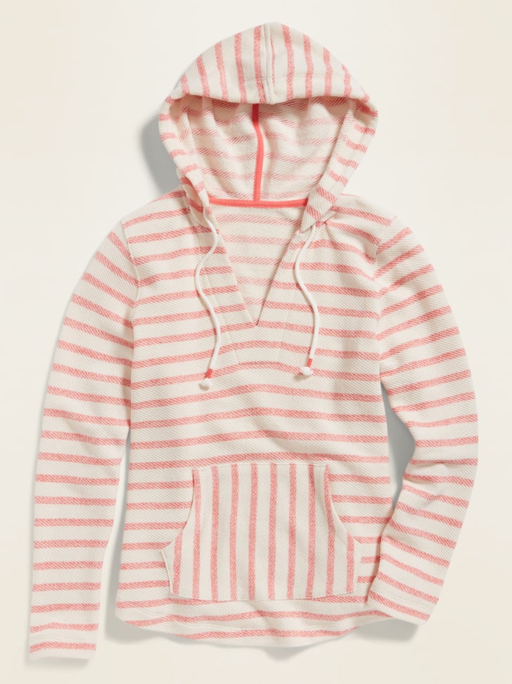 Old Navy French Terry VNeck BajaStripe Pullover Hoodie Matching