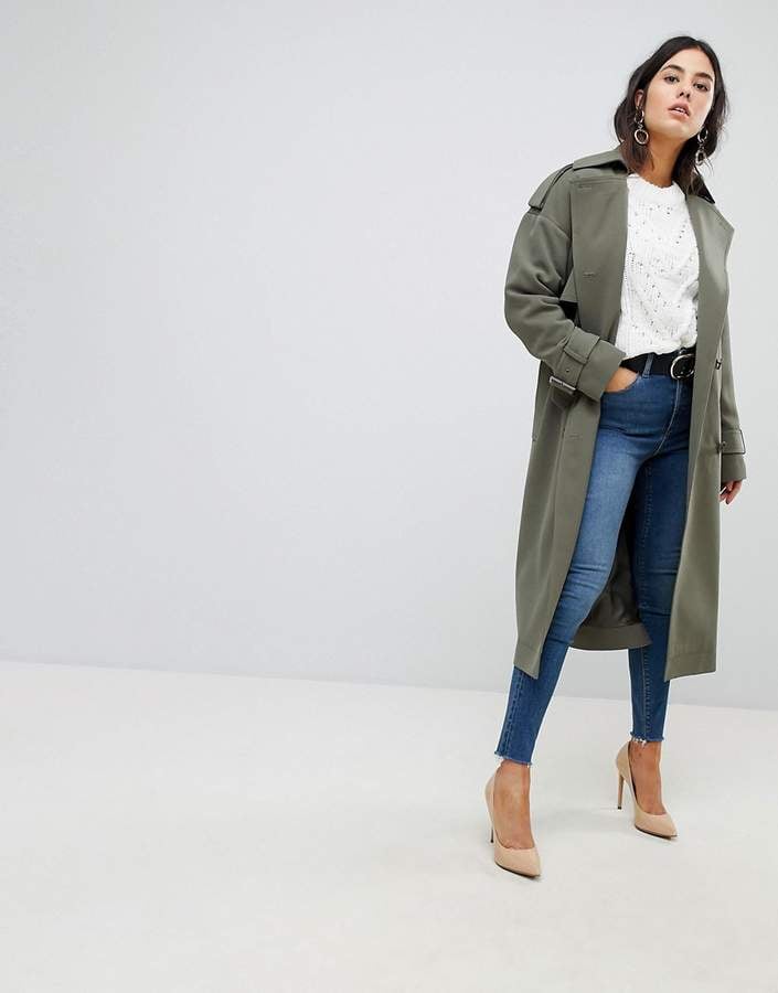 Asos Statement Trench with Buckle Detail