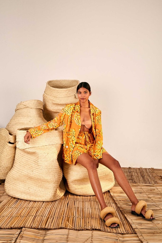 Farm Rio Caramel Raining Bananas Blazer