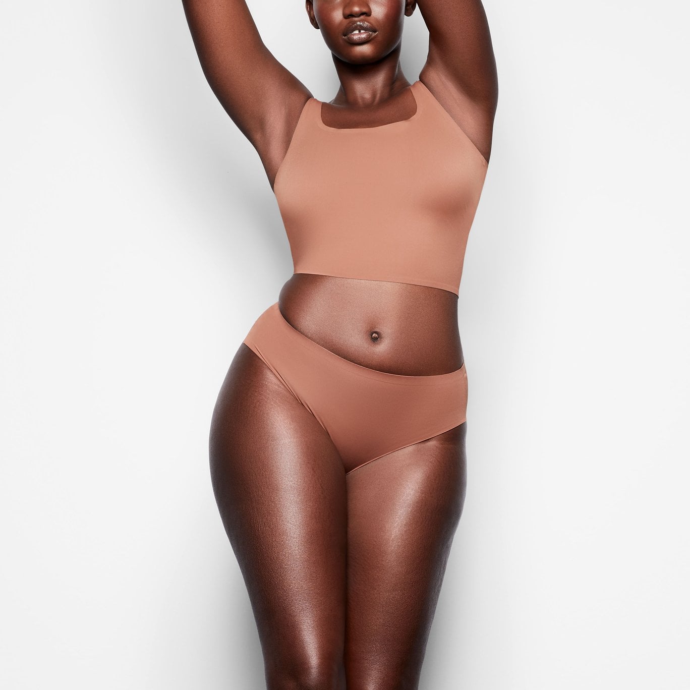 Skims Smooth Essentials Tank - Cocoa, Kim Kardashian's New Skims Smooth  Essentials Collection Promises an Invisible Look and Feel