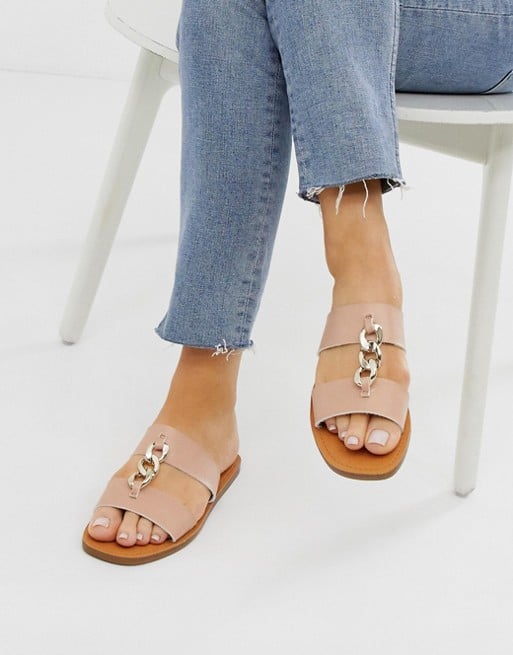new look slip on sandals