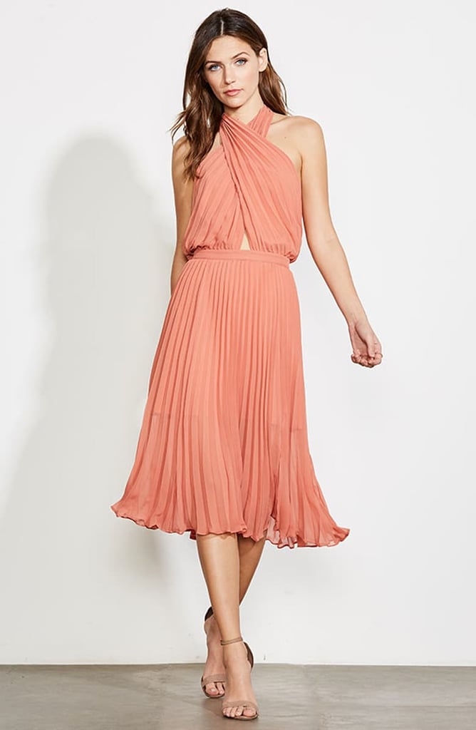 Ali & Jay Soho House Pleated Chiffon Halter Dress