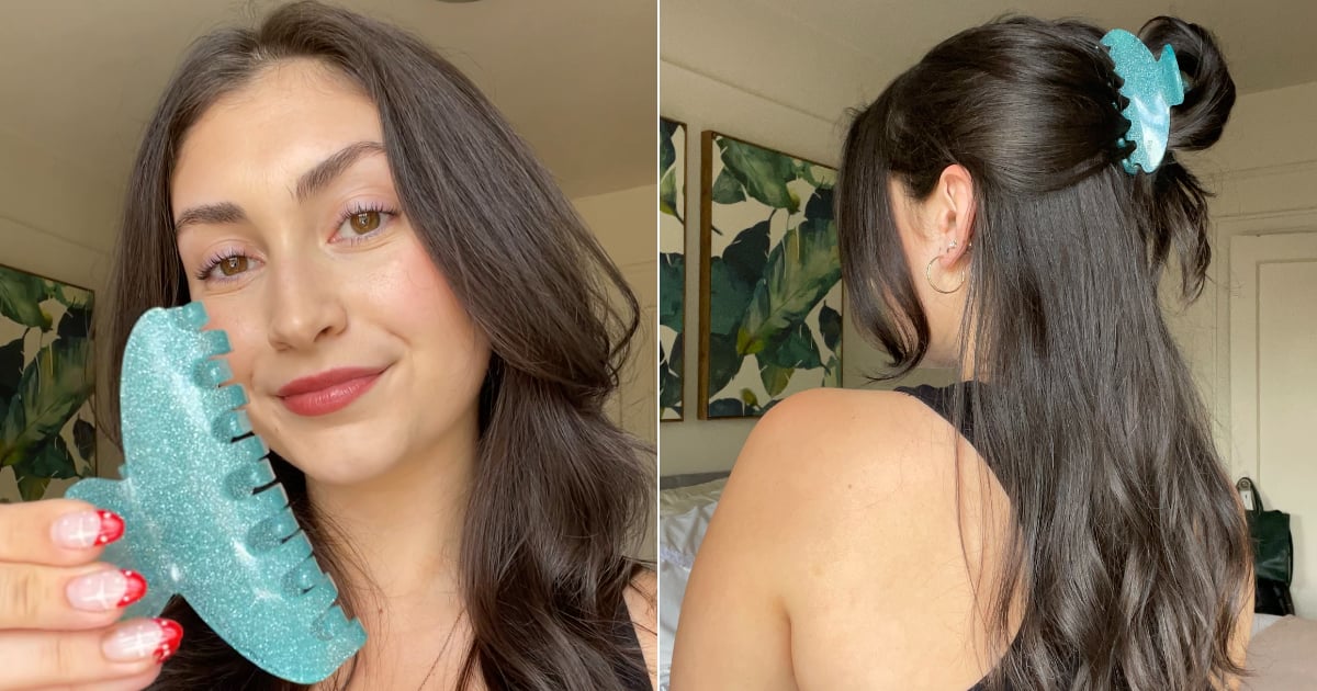 I Tried a HalfUp HalfDown Claw Clip Bun Hack From TikTok POPSUGAR