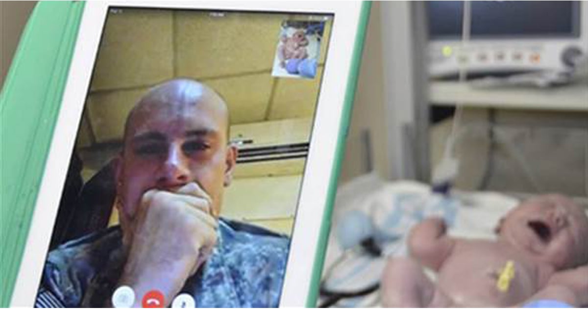 Soldier Surprises Wife After Giving Birth to Daughter | POPSUGAR Family
