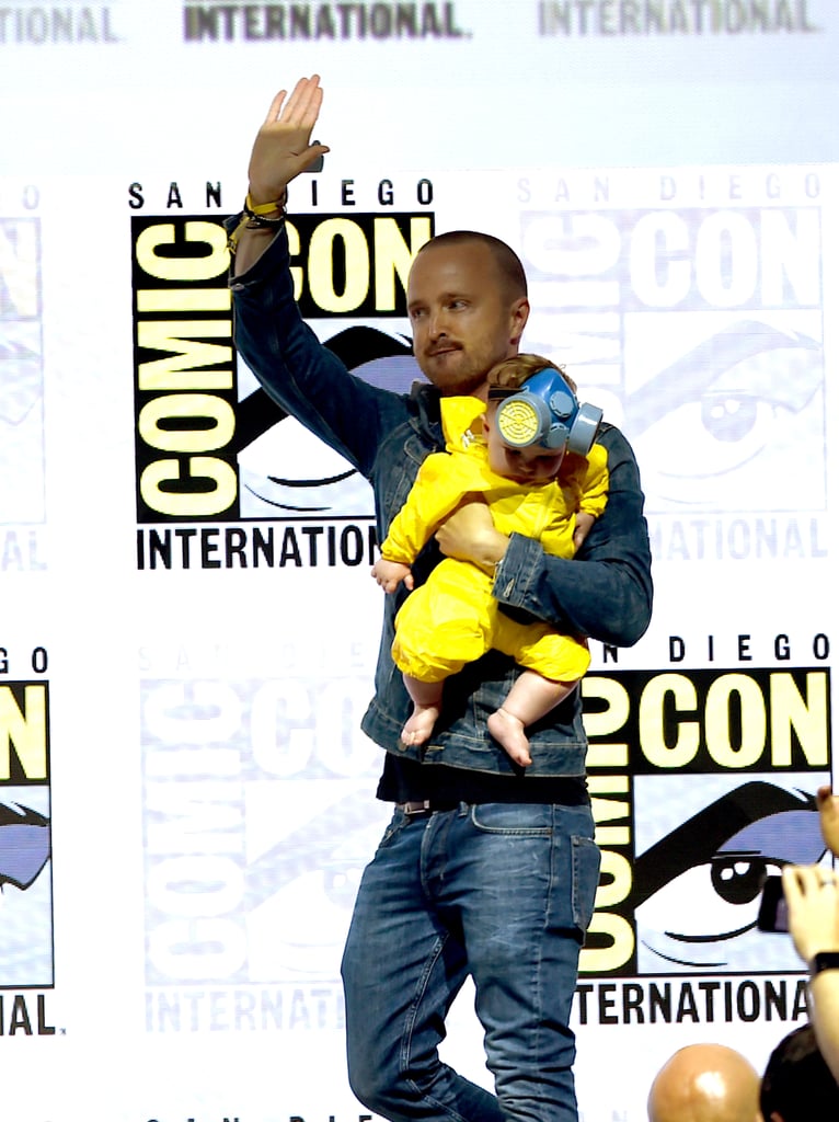 Aaron Paul's Daughter Wears Hazmat Suit at Comic-Con