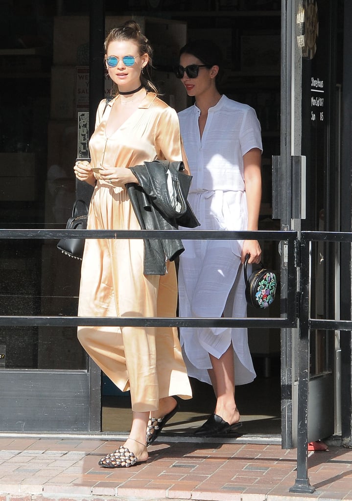 Lily Aldridge and Behati Prinsloo Out in LA April 2016