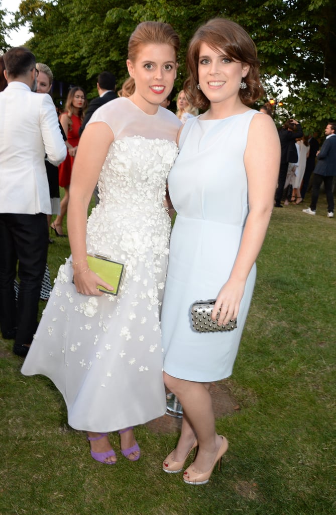 With Princess Eugenie at the Serpentine Summer Party in 2014.