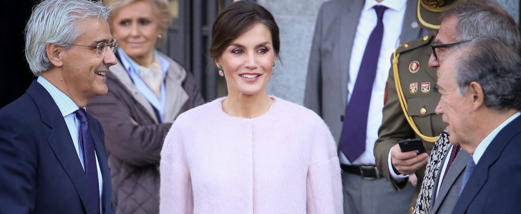Queen Letizia's Pink Bird-Print Dress From ASOS