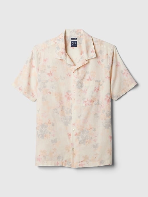 Gap Linen-Cotton Shirt in Pink Floral