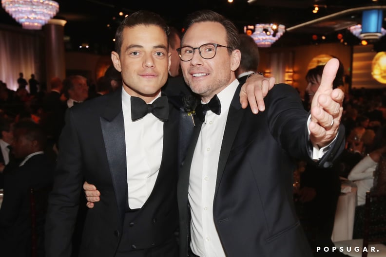 Rami Malek and Christian Slater made a dapper duo.