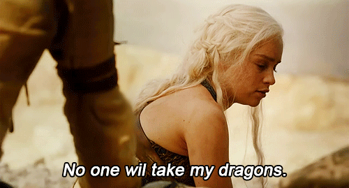 Advisors warn her of the dangers of having dragons, but she stays firm.