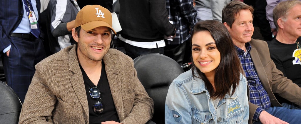 Ashton Kutcher and Mila Kunis at Lakers Game January 2019