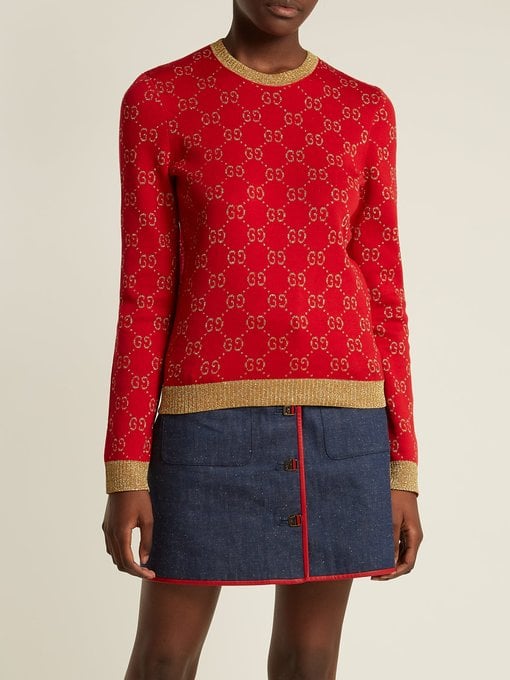 Gucci GG Jacquard-Knit Cotton-Blend Sweater
