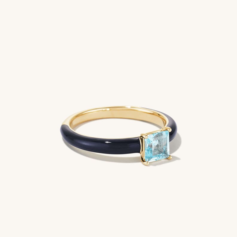 Blue and Beautiful: Mejuri Monochrome Blue Topaz Ring
